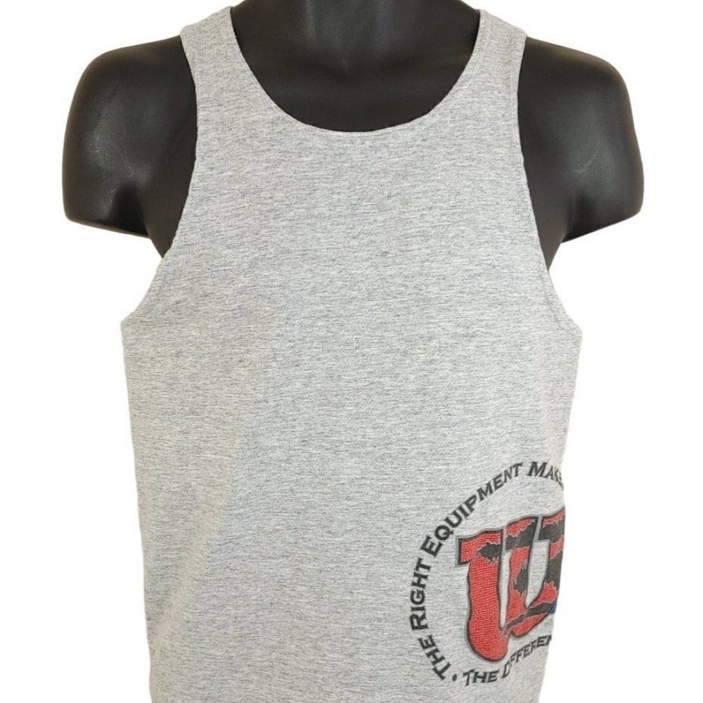 Wilson Tank Top Vintage 80s 90s Workout Gym Muscle Made In USA Mens Size Small